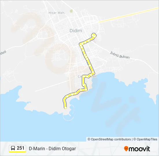 251 Bus Line Map