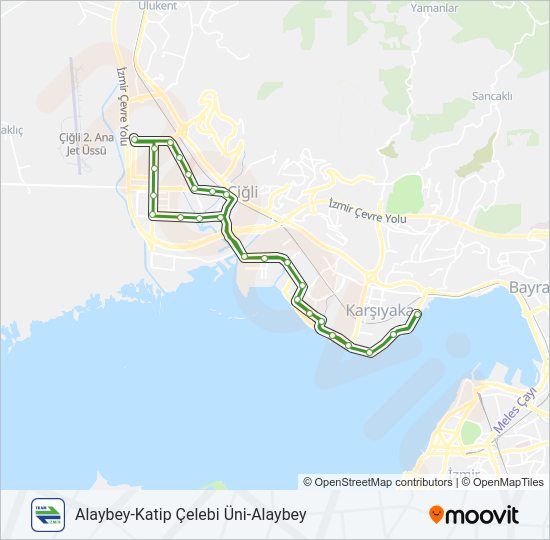 T1 tramvay Hattı Haritası