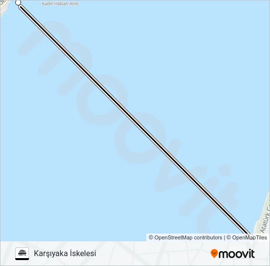 KARŞIYAKA - PASAPORT - ALSANCAK - KARŞIYAKA | KARŞIYAKA - ALSANCAK -  PASAPORT - KARŞIYAKA Ferry Line Map