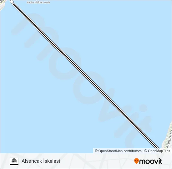KARŞIYAKA - PASAPORT - ALSANCAK - KARŞIYAKA | KARŞIYAKA - ALSANCAK -  PASAPORT - KARŞIYAKA Ferry Line Map