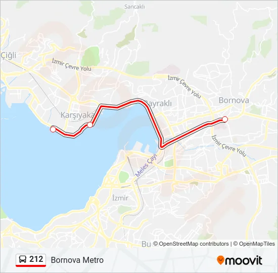 212 Bus Line Map