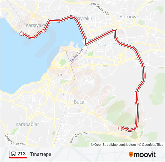 213 Bus Line Map