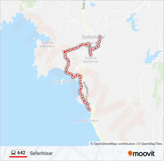 642 Bus Line Map