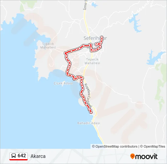 642 Bus Line Map