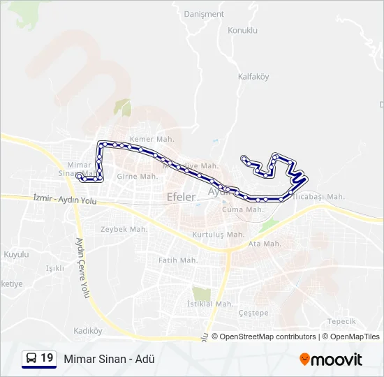 19 Bus Line Map