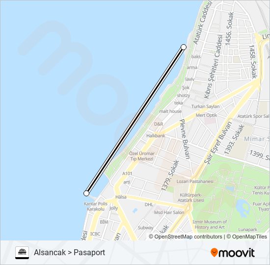 ALSANCAK - PASAPORT  Line Map