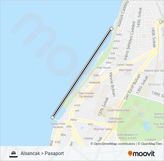 ALSANCAK - PASAPORT  Line Map