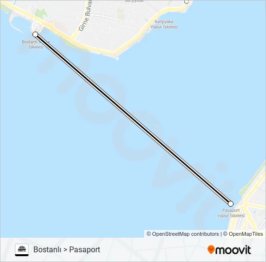 BOSTANLI - PASAPORT  Line Map