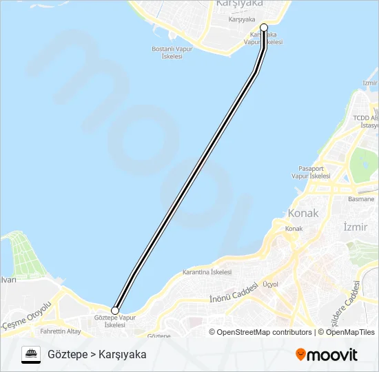 GÖZTEPE - KARŞIYAKA  Line Map