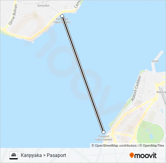KARŞIYAKA - PASAPORT  Line Map