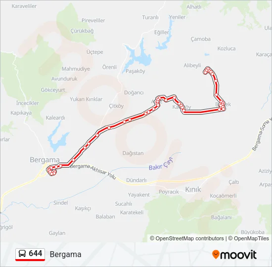 644 Bus Line Map
