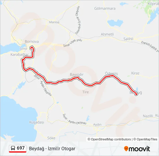 697 Bus Line Map