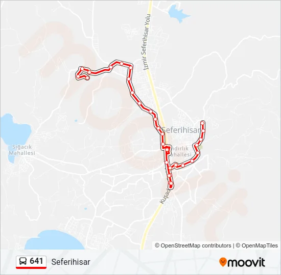 641 Bus Line Map