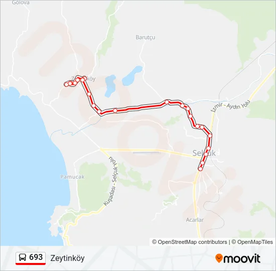 693 Bus Line Map