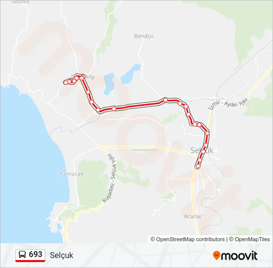 693 Bus Line Map