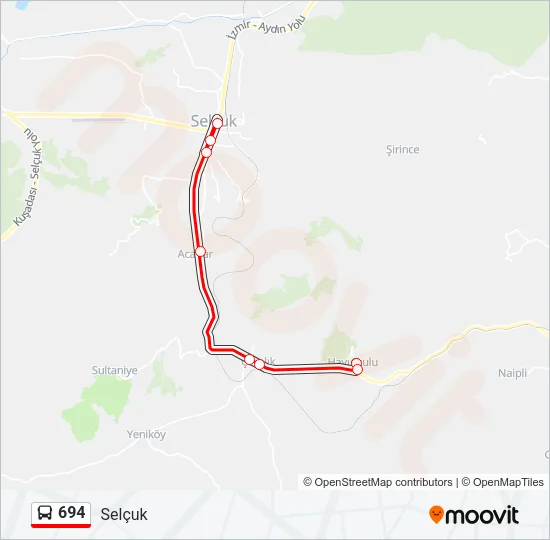 694 Bus Line Map