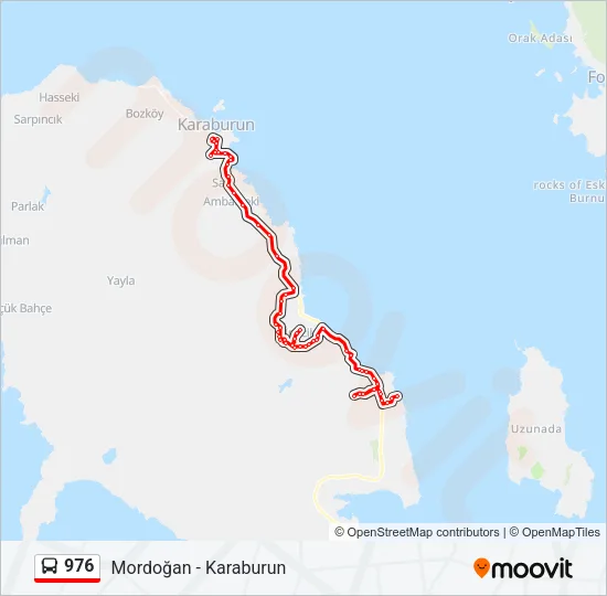 976 Bus Line Map