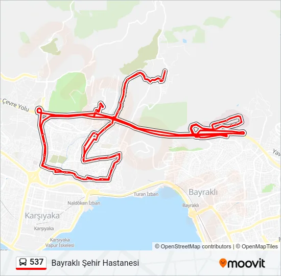 537 Bus Line Map