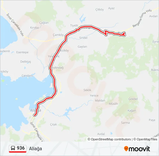 936 Bus Line Map
