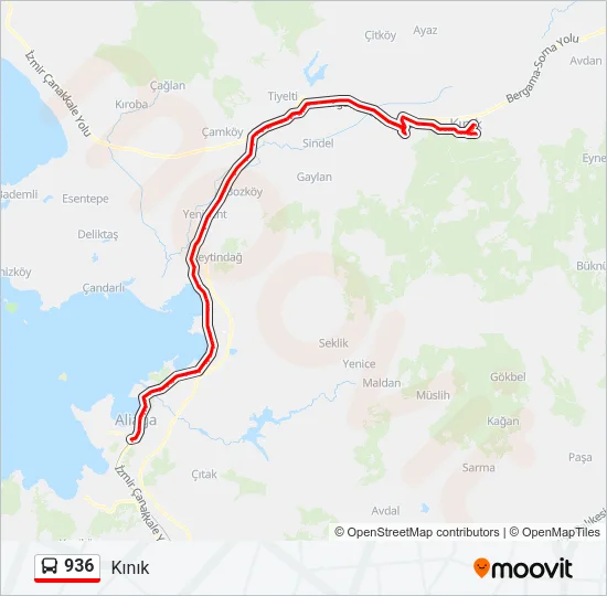 936 Bus Line Map