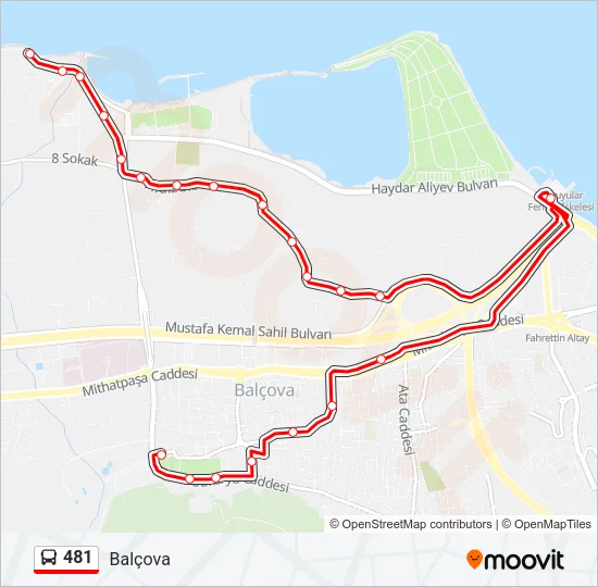 481 Bus Line Map