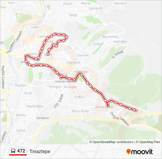 472 Route: Schedules, Stops & Maps - Tınaztepe (Updated)