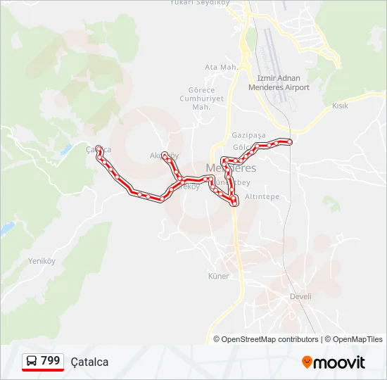 799 Bus Line Map