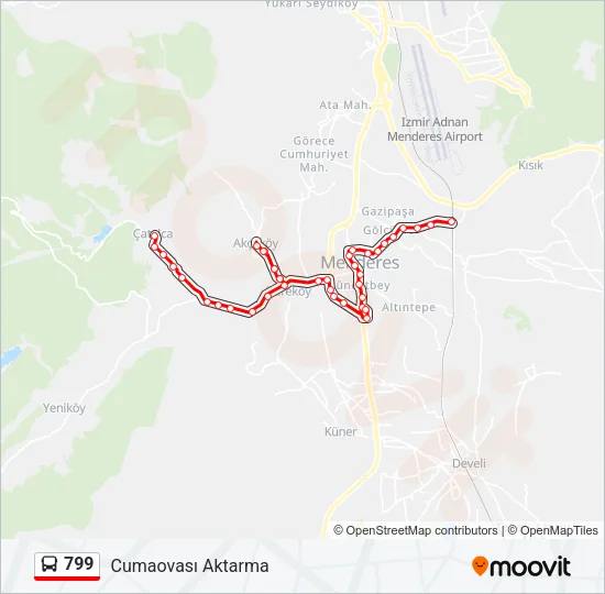 799 Bus Line Map