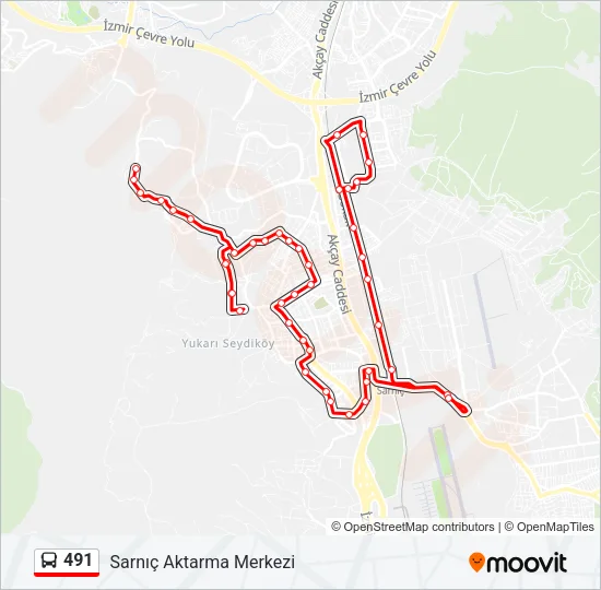 491 Bus Line Map
