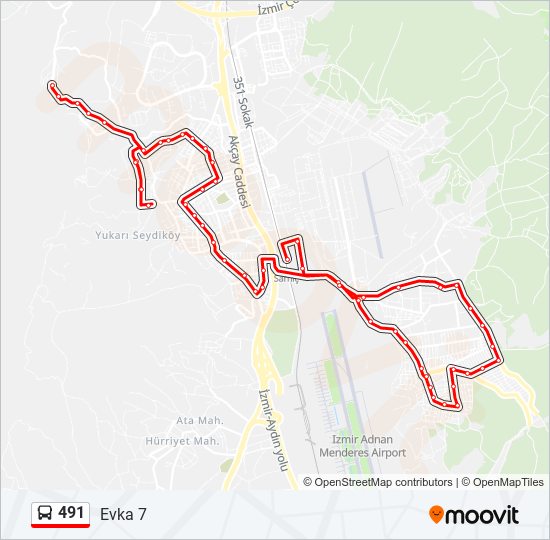 491 bus Line Map