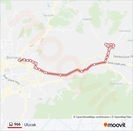 966 Bus Line Map
