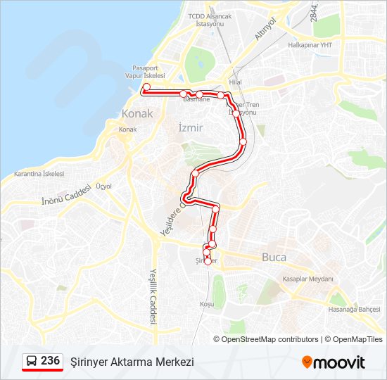 236 bus Line Map