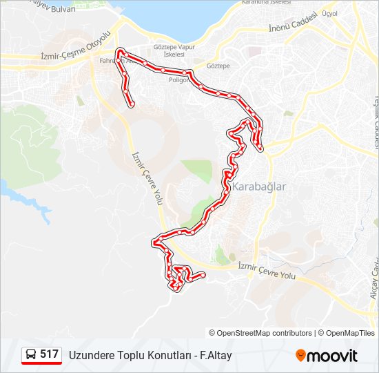 517 bus Line Map