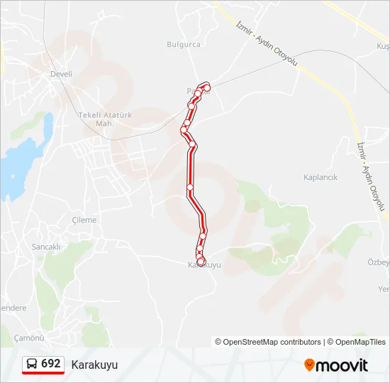 692 Bus Line Map