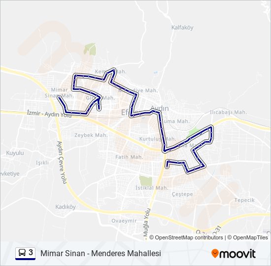 3 bus Line Map