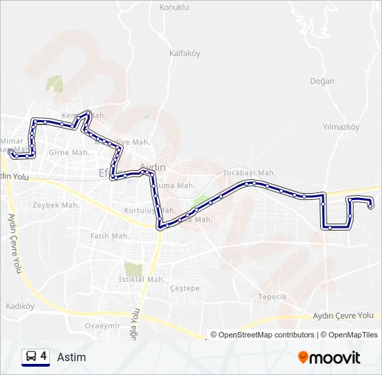 4 Bus Line Map