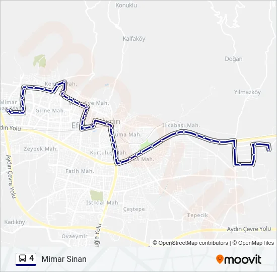 4 Bus Line Map