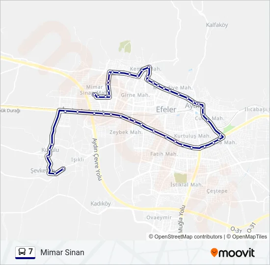 7 Bus Line Map