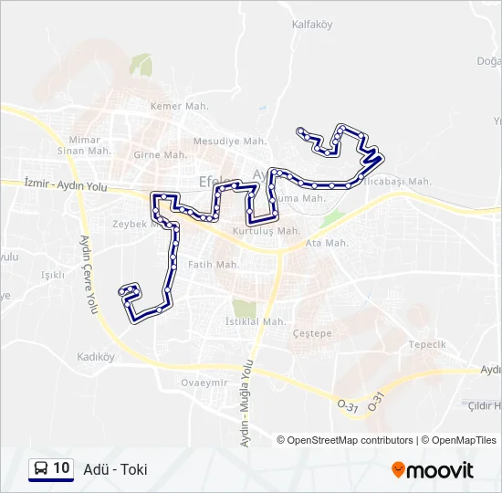 10 Bus Line Map