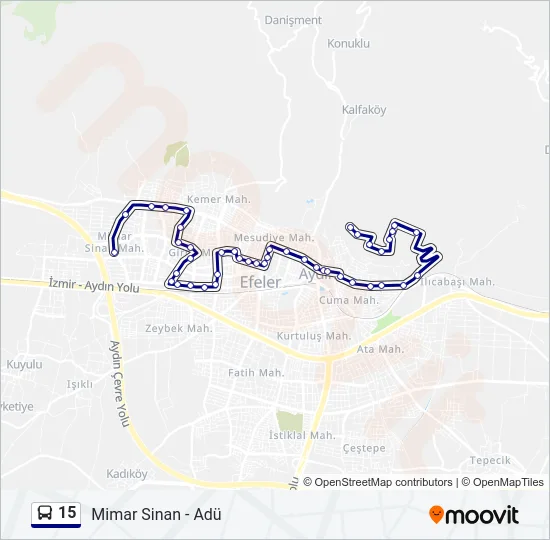 15 Bus Line Map