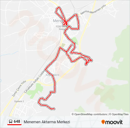 648 Bus Line Map