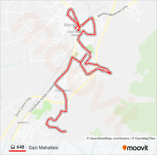 648 Bus Line Map