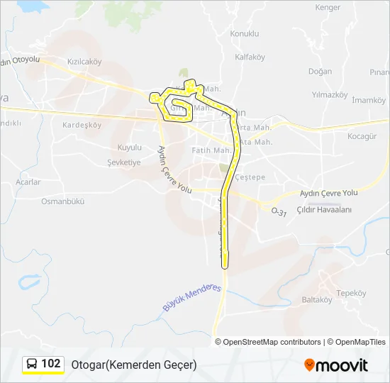 102 Bus Line Map