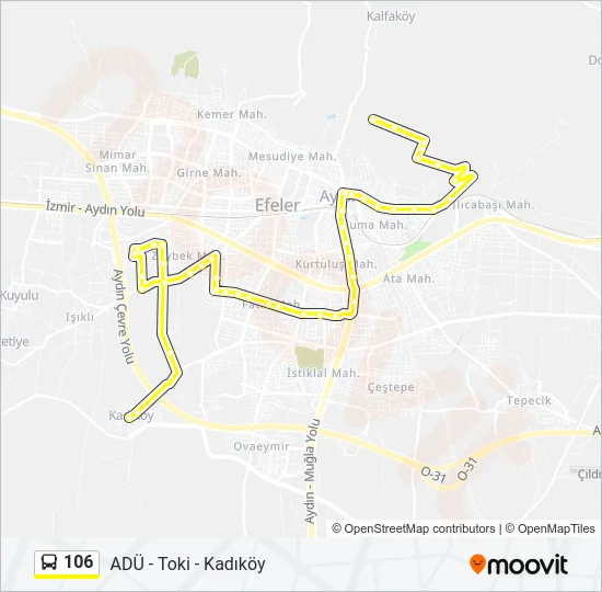 106 Bus Line Map