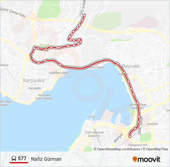 577 Bus Line Map
