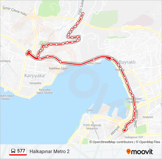 577 Bus Line Map