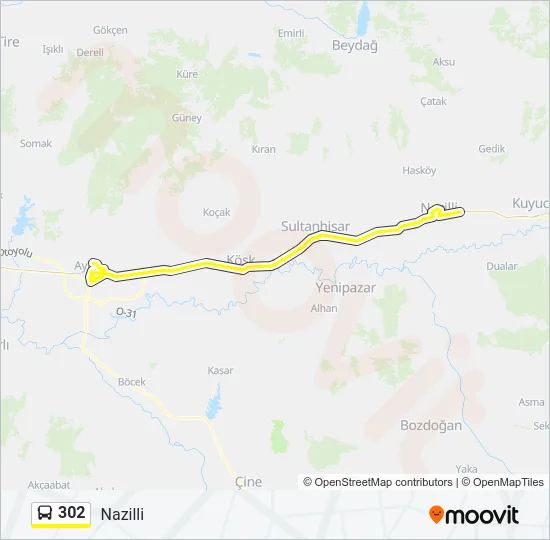 302 Bus Line Map