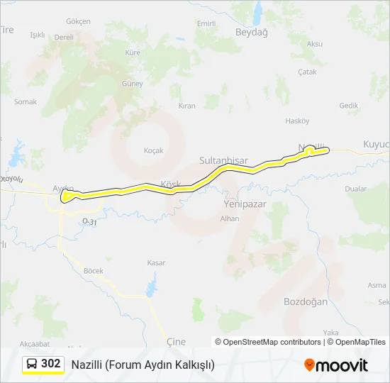 302 Bus Line Map