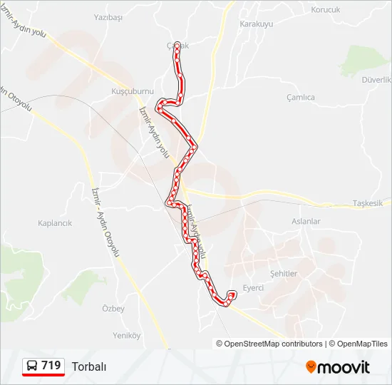 719 Bus Line Map