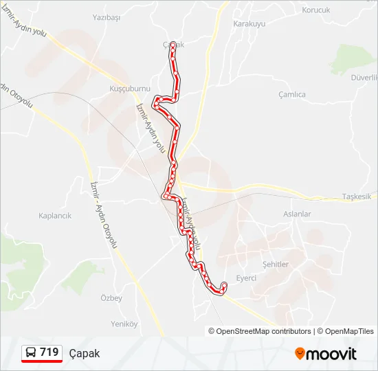 719 Bus Line Map